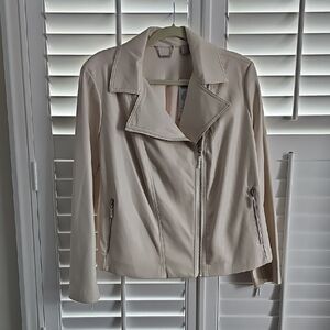 Chicos Women's Faux Leather Jacket